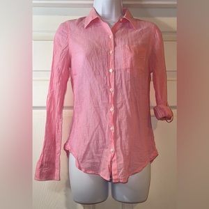 SO light pink button down long sleeve shirt